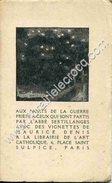 SERTILLANGES L'Abbé . Aux morts de la guerre, priÃ... SERTILLANGES L'Abbé . Aux morts de la guerre, priÃ...